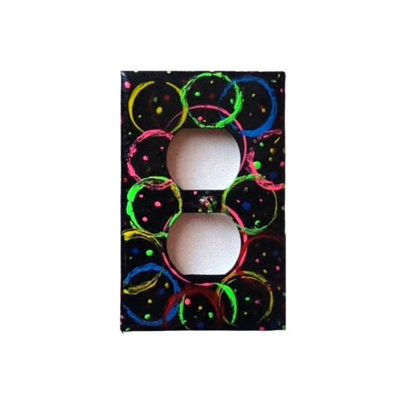Hand Crafted Other - Hand Crafted Abstract Design Duplex Outlet Wall Plate